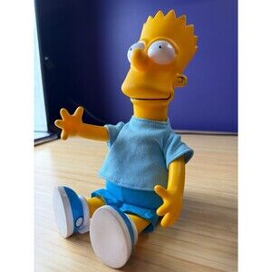 Vintage Bart Simpson 10" Figure Doll Dan Dee 1990 Fox Plush Body Toy